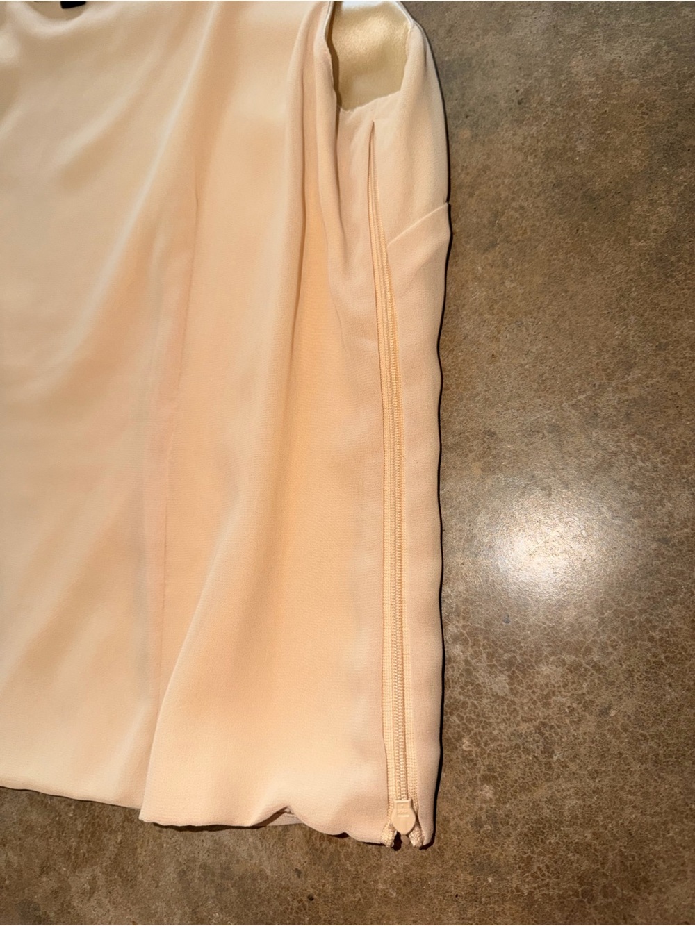 Lafayette 148 New York Silk Satin Blouse Top Ivory Champagne Size 8 Shell Tank - Picture 11 of 13